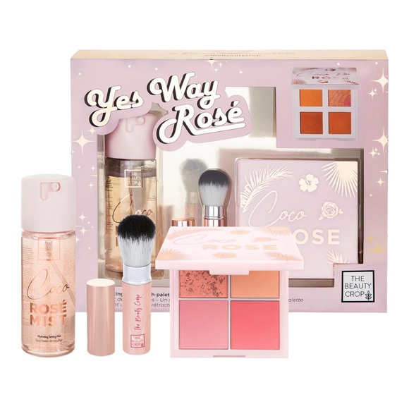 The Beauty Crop Other - The Beauty Crop Yes Way Rose Gift Set Hydrating Mist, Blush Palette & Brush
